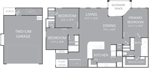 V380 C2 floor plan at Villages 3Eighty, Texas, 75068